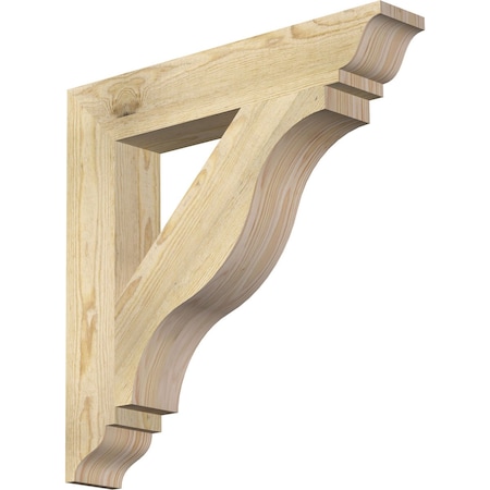 Ekena Millwork Funston Traditional Rough Sawn Bracket, Douglas Fir, 4"W x 24"D x 24"H BKT04X24X24FST01RDF